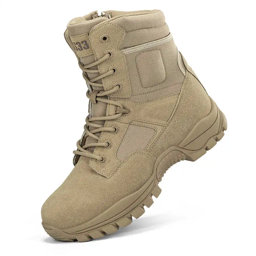 Streetwear Brand Model - Rutschfeste Wanderstiefel aus echtem Leder, Designer-Schuhe