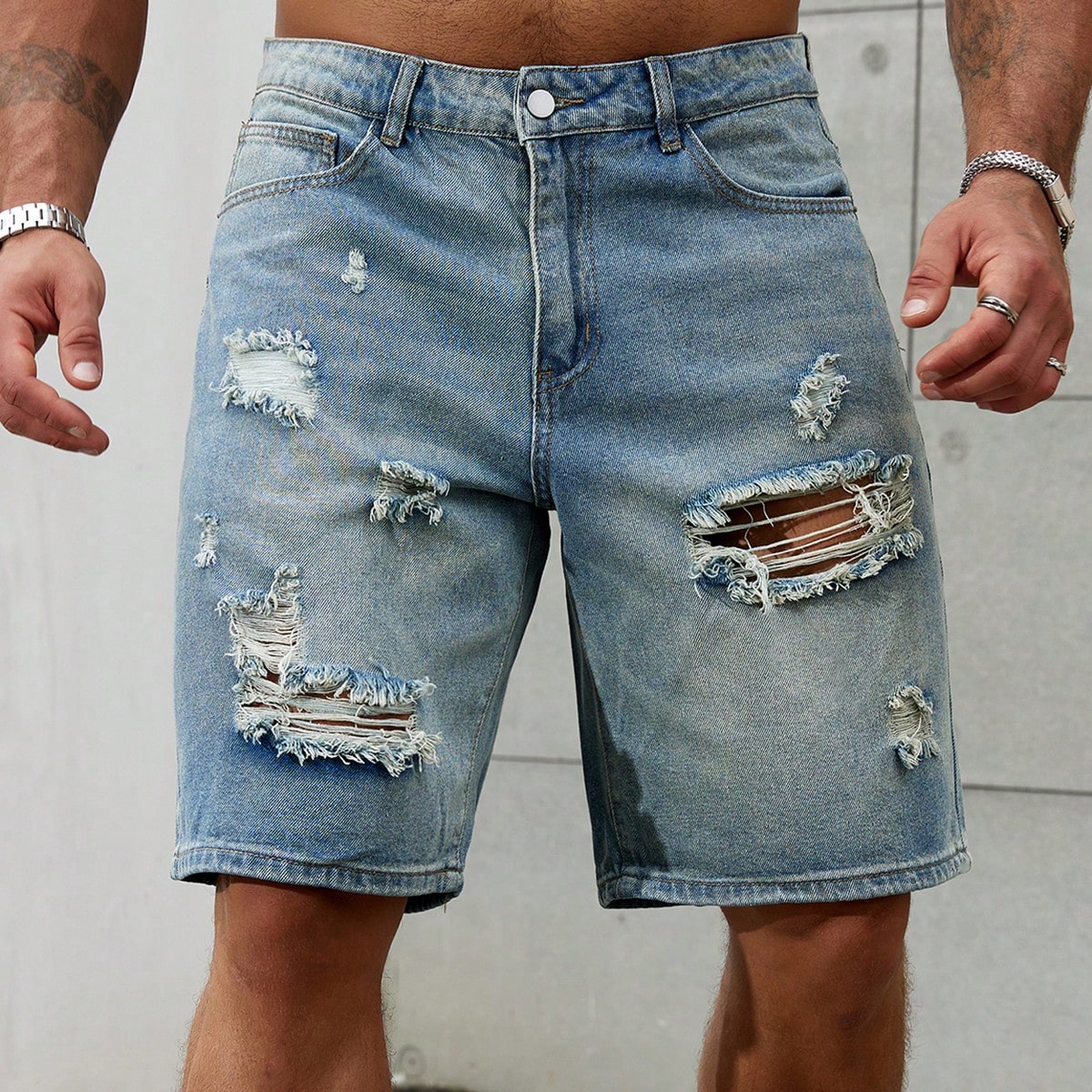 Streetwear Clothing Brand - New Fashion Herren zerrissen kurze Jeans