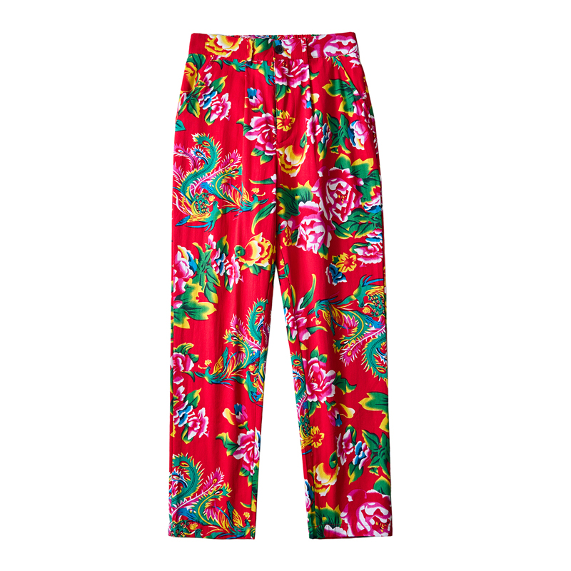 Streetwear Brand With Flowers - Männer chinesischen Stil beliebte Hosen hochwertige