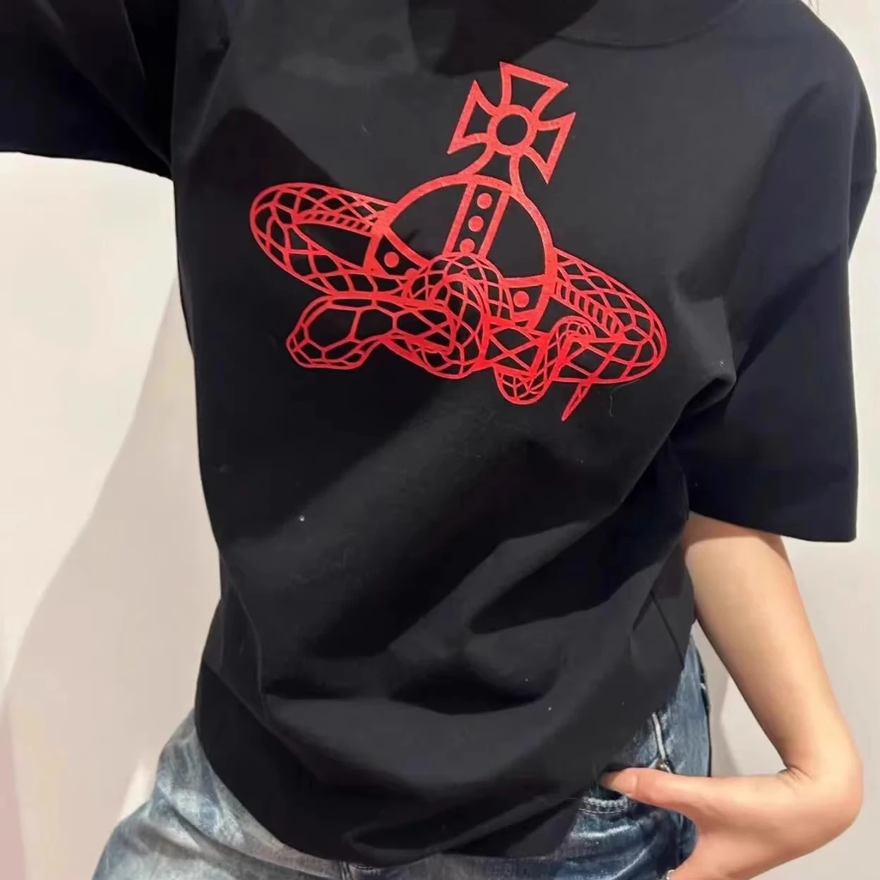 Streetwear Clothing Brand - Persönliches T-Shirt mit Schlangenmuster, lässiges Marken-T-Shirt