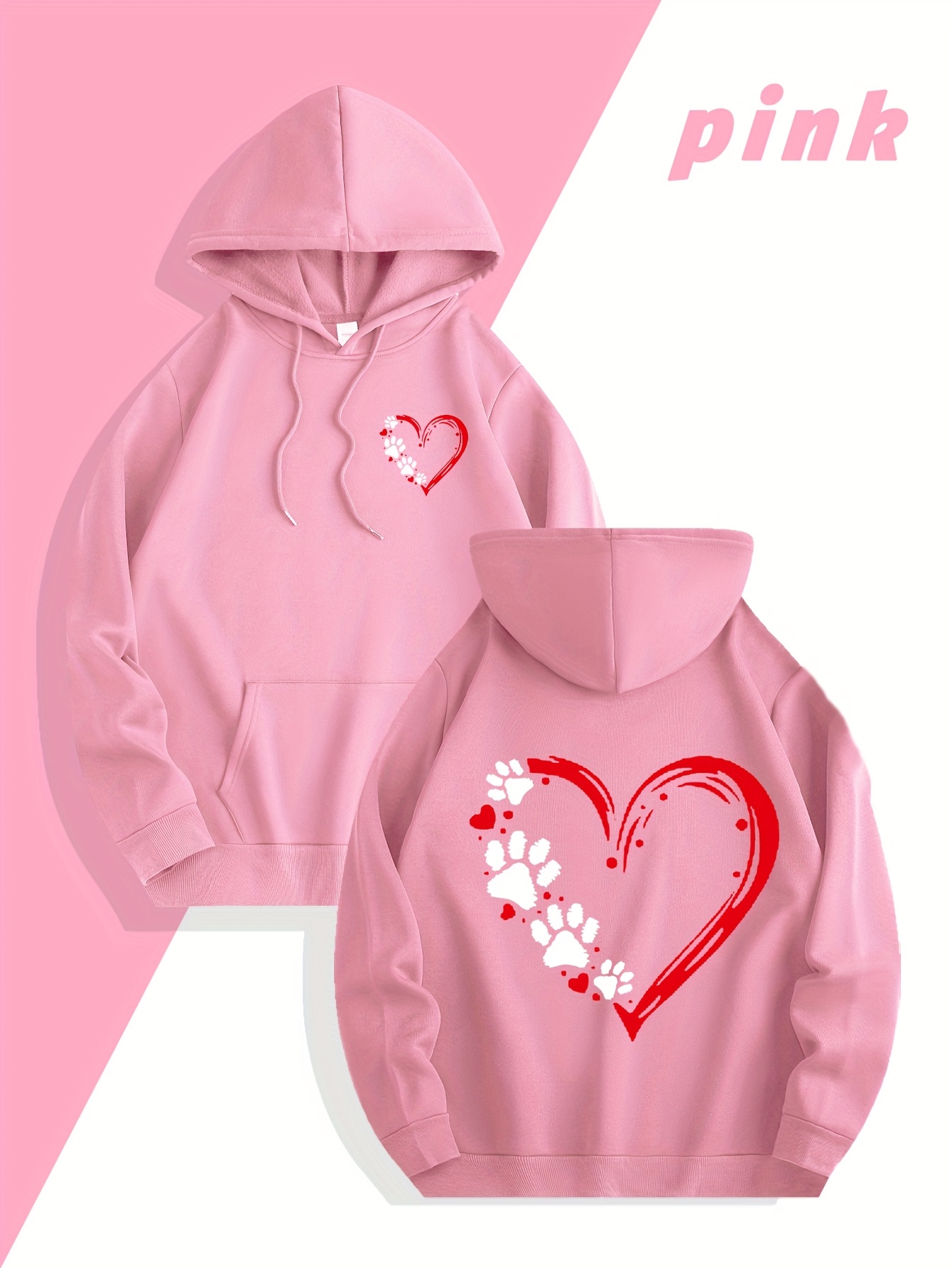 Streetwear Outdoor Brand - Herbst/Winter Streetwear Marke Herz-Print Herren-Sweatshirt, Modischer
