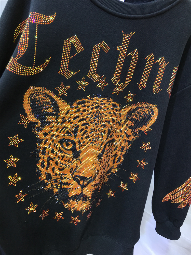 Leopard Strass L-4XL Plus Größ – Streetwear Clothing Brand Bewertung und Preis