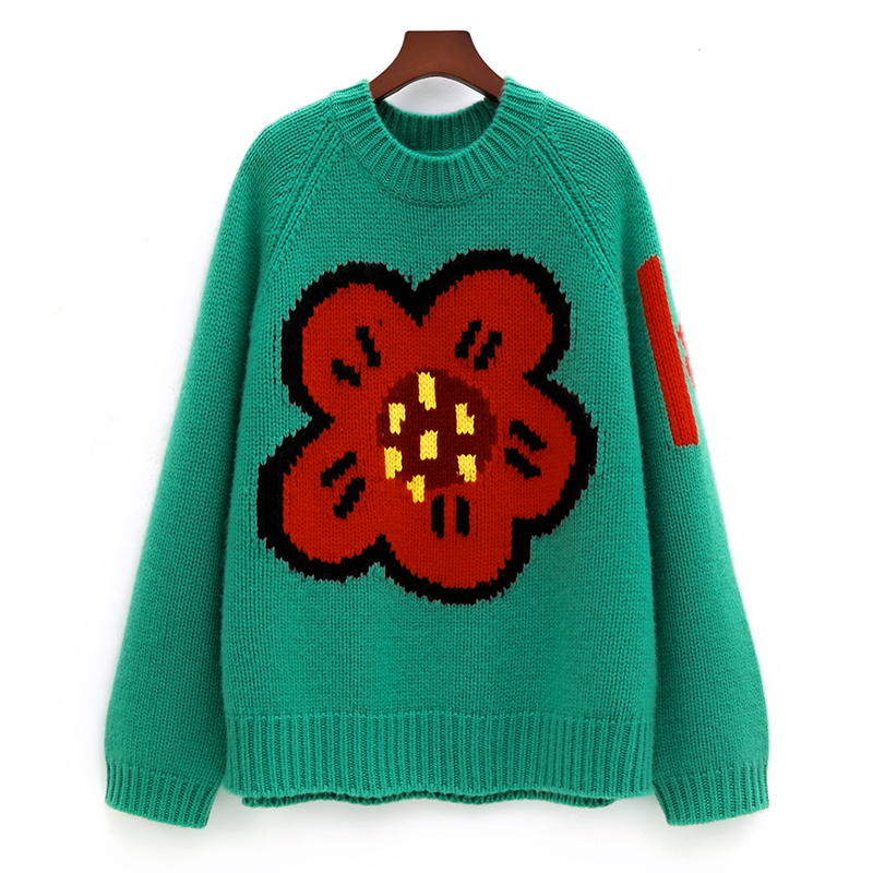 Damenpullover aus 100 % reinem – Streetwear Brand With Flowers Bewertung und Preis